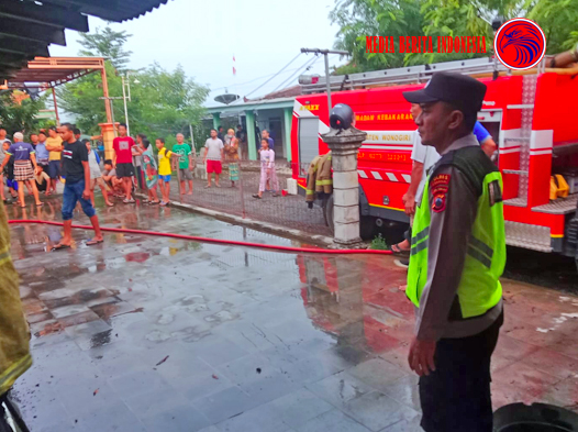 Diduga Akibat Korsleting Listrik Sebuah Rumah Terbakar di Selogiri