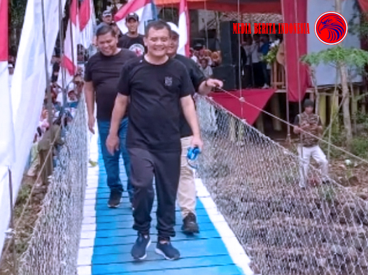 Jembatan Gantung Desa Sembukan Kecamatan Sidoharjo Wonogiri Ini Pernah di Kunjungi Ahmad Luthfi Cagub Jateng 2024