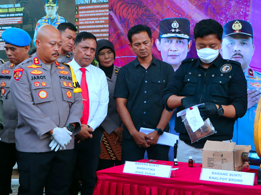 Polres Wonogiri Gelar Pemusnahan Barang Bukti Narkotika Miras dan Knalpot Brong
