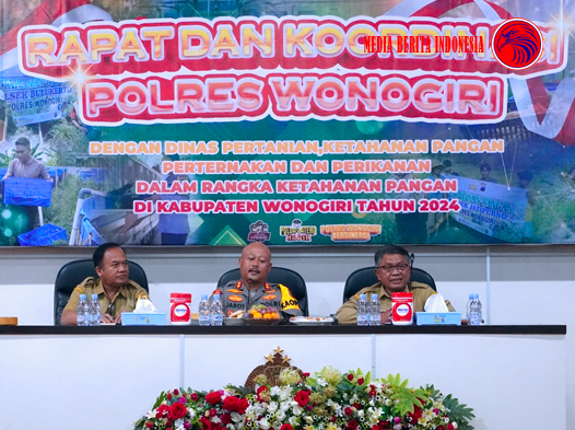 Polres Wonogiri dan Pemerintah Kabupaten Gelar Rapat Koordinasi Dukung Program Swasembada Pangan Prabowo Gibran
