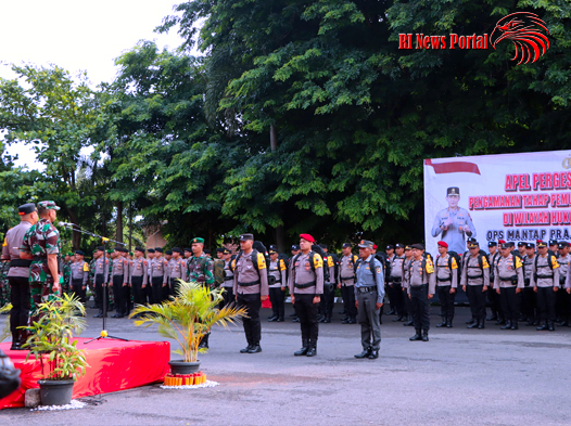 Siap Amankan Pilkada 2024 Polres Wonogiri Gelar Apel Pergeseran Pasukan Pengamanan TPS