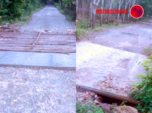Jembatan Rusak Parah di Rambang Kuang Warga Ulak Segara Gelar Penggalangan Dana