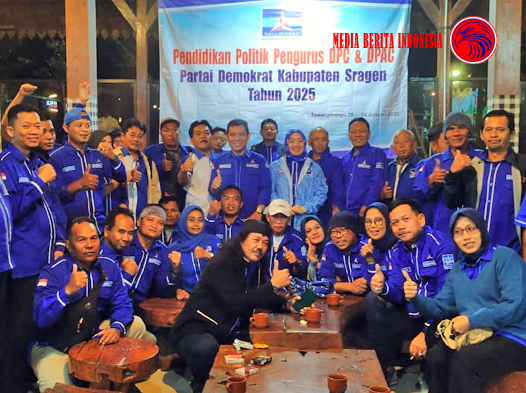 Pendidikan Politik Pengurus DPC dan DPAC Demokrat Sragen Tahun 2025 Dilaksanakan di Tawangmangu