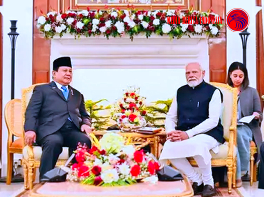 Prabowo Gelar Pertemuan Bilateral dengan PM Modi di Hyderabad House