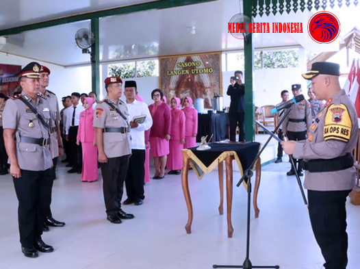 Kapolres Wonogiri Pimpin Sertijab Wakapolres dan Kasat Reskrim Polres Wonogiri