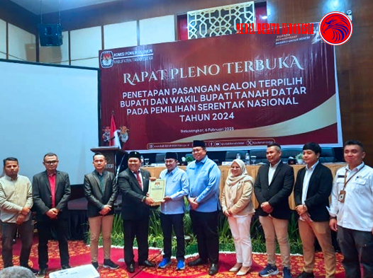 Penetapan Calon Pasangan Bupati Terpilih Kabupaten Tanah Datar