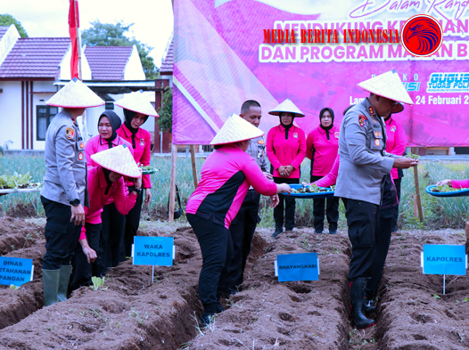 Polres Lampung Barat Laksanakan Launching Penguatan Program Pekarangan Lestari
