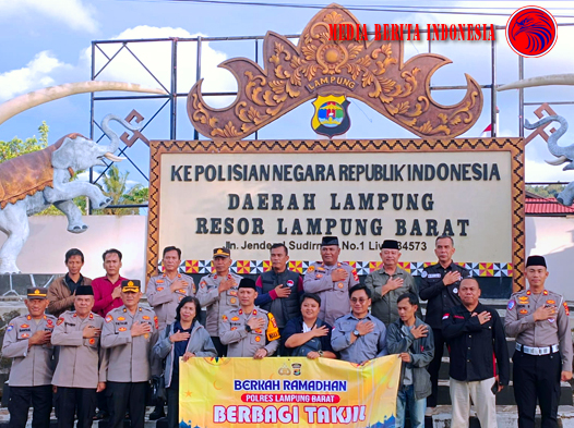 Polres Lampung Barat Bagikan Takjil dan Buka Puasa Bersama Awak Media