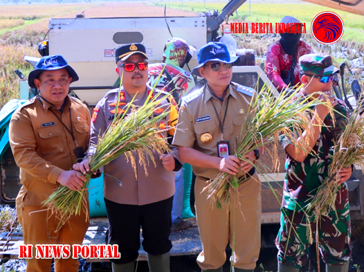 Kapolres Wonogiri Hadiri Panen Raya Serentak Bersama Forkopimda