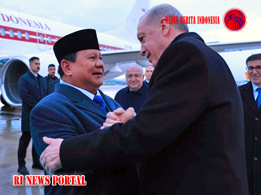 Presiden Prabowo Disambut oleh Presiden Erdogan