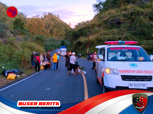 Kecelakaan Lalu Lintas di Tikungan Barongan Rongkop Gunungkidul
