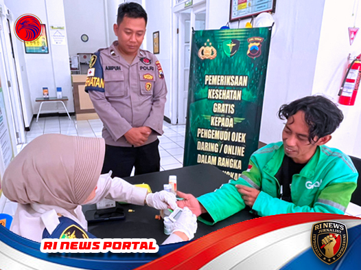 Polda Jateng Gelar Pemeriksaan Kesehatan Gratis bagi Pengemudi Ojek Online