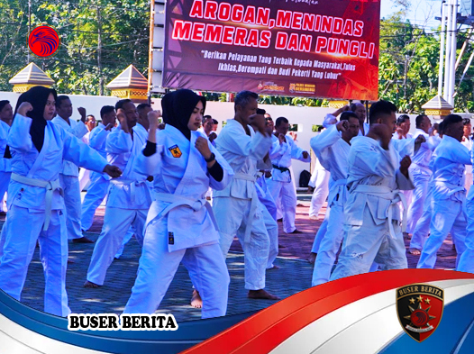 Polres Wonogiri Gelar Latihan Beladiri Periodik untuk Tingkatkan Kemampuan Persone
