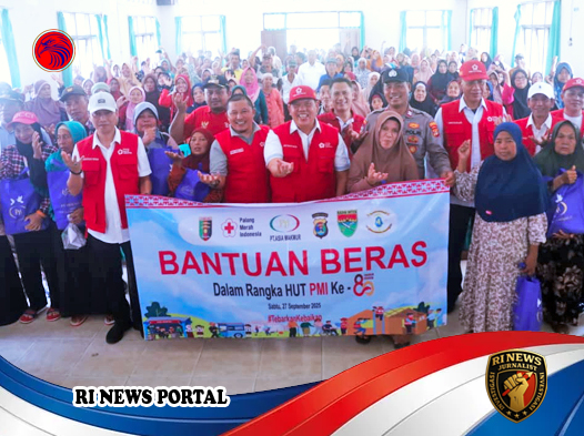 PMI Lampung Timur Salurkan Bantuan Beras di Pasir Sakti dan Labuhan Maringgai