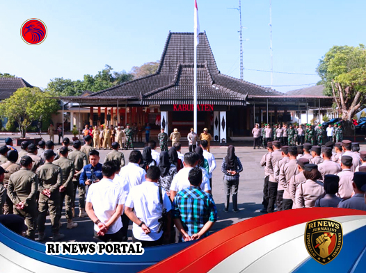 Ratusan Personel Gelar Apel Siaga dan Patroli Besar-besaran di Wonogiri