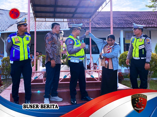 Satlantas Polres Padangsidimpuan Edukasi Pelajar Sambut HUT Lantas ke-70
