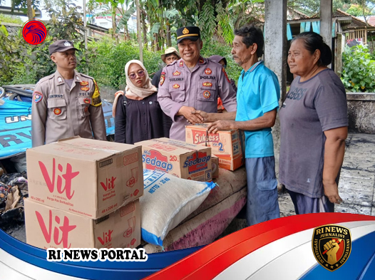 Bantuan Kemanusiaan Polres Kebumen untuk Korban Kebakaran di Purbowangi