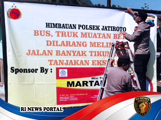 Polisi Pasang Spanduk Peringatan di Jalur Tunggangan