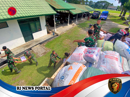 Kodim Simalungun Salurkan Bantuan ke Korban Bencana di Sibolga dan Tapanuli Tengah