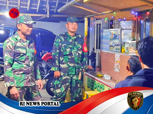 Patroli Malam Gabungan Babinsa Girimarto Perkuat Sinergi Keamanan Lingkungan di Awal Tahun 2025