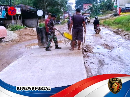 Percepatan Pembangunan Infrastruktur Jalan Beton di Kawasan Perkotaan Tayan Hilir