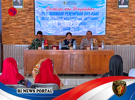 TNI-Polri Gelar Sosialisasi Perlindungan Perempuan dan Anak di Desa Jatisari Wonogiri