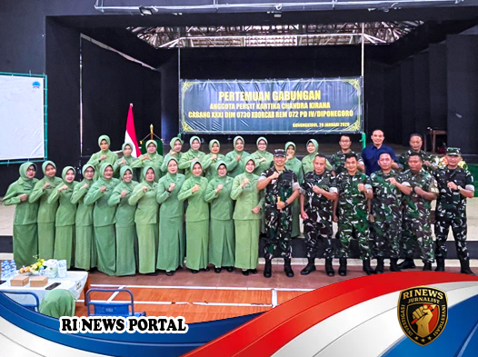 Keluarga Besar Kodim 0730-Gunungkidul Perkuat Kebersamaan melalui Pertemuan Gabungan Persit