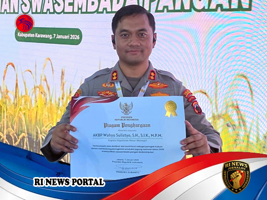 Presiden Prabowo Berikan Satyalancana Wira Karya kepada Kapolres Wonogiri atas Dedikasi Penguatan Ketahanan Pangan Daerah