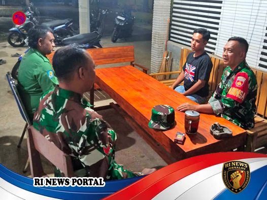 Babinsa Koramil Sidoharjo Intensifkan Patroli Malam di Tengah Musim Hujan untuk Perkuat Rasa Aman Warga