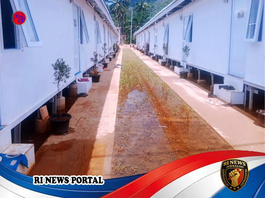 Genangan Air Mengintai Huntara Simarpinggan