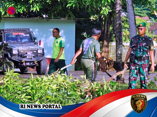 Kasdim 0730-Gunungkidul Pimpin Gotong Royong Massal