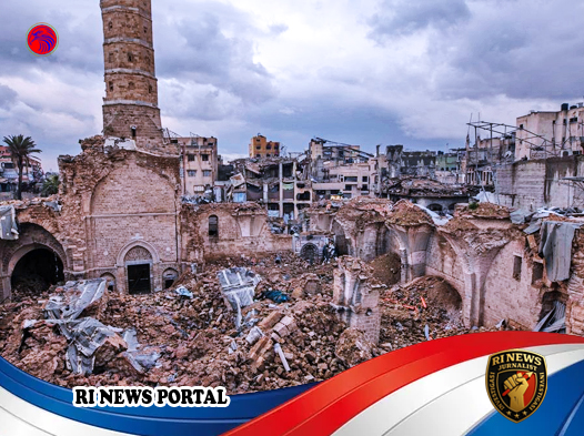Masjid Agung Omari Gaza Hancur dalam Perang