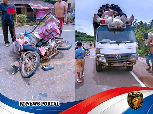 Pengendara Motor Bertabrakan dengan Truk Berat di Batang Toru