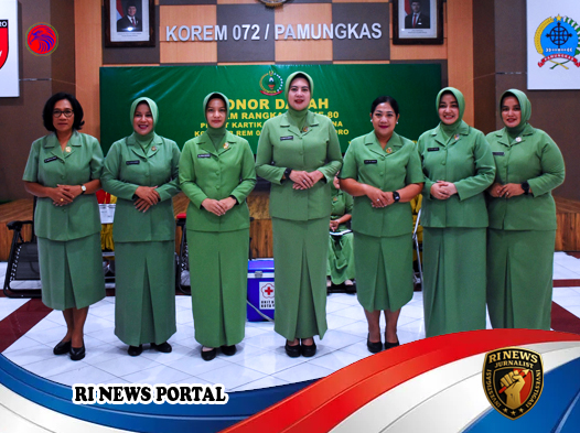 Persit KCK Koorcab Rem 072 Rayakan HUT ke-80 dengan Aksi Kemanusiaan di Yogyakarta