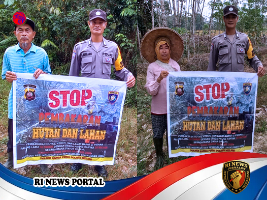 Petugas Polri Gencar Sosialisasikan Larangan Bakar Lahan di Tengah Lonjakan Karhutla Kalbar