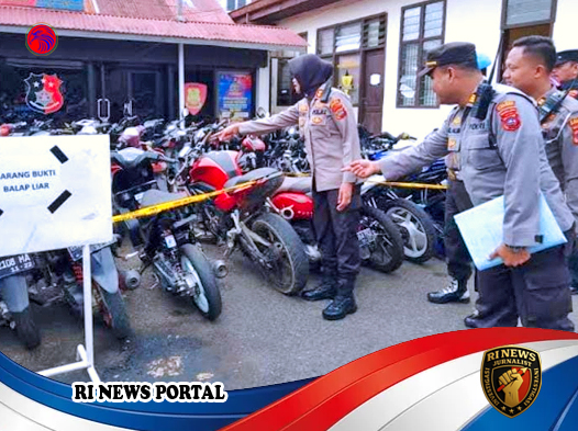 Polres Payakumbuh Sikat 66 Motor Balap Liar dan Knalpot Brong di Malam Ramadan