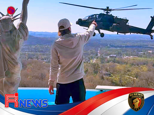 Helikopter Apache ‘Berkunjung’ ke Rumah Kid Rock