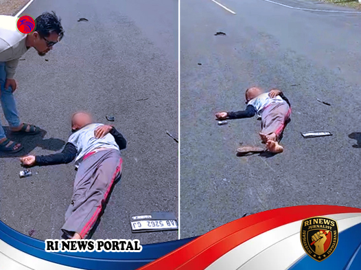 Lansia Terluka Parah Usai Motornya Tabrak Pintu Mobil di Simpang Empat JJLS Girisubo