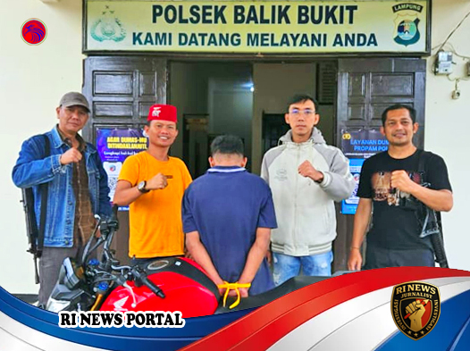 Petugas Reskrim Polsek Balik Bukit Tangkap Tersangka Penggelapan Motor Honda CBR Senilai Rp30 Juta