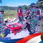 Gotong Royong TNI dan Warga Kobarkan Semangat Pembangunan Infrastruktur di Pedesaan Kulon Progo
