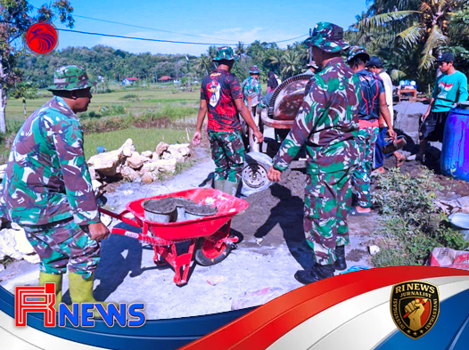 Gotong Royong TNI dan Warga Kobarkan Semangat Pembangunan Infrastruktur di Pedesaan Kulon Progo