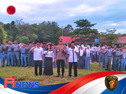 Kapolsek Barumun Pimpin Apel Pagi di SMA Negeri 1 Ulu Barumun