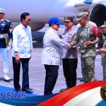Penyambutan Presiden Prabowo di Lanud Adisutjipto