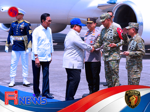 Penyambutan Presiden Prabowo di Lanud Adisutjipto