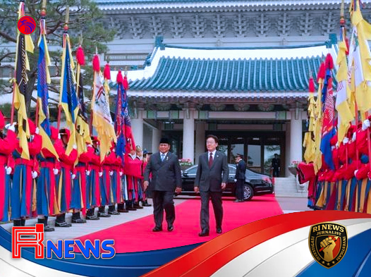 Prabowo Disambut Hangat oleh Presiden Lee Jae-myung di Blue House