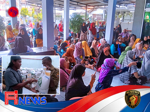 Ribuan Keluarga di Bojongbata Pemalang Nikmati Bantuan Pangan Beras dan Minyak Goreng