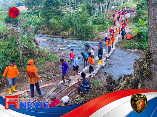 Semangat Gotong Royong Membangun Jembatan Garuda di Girimarto Wonogiri
