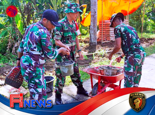Kapten Heri Purnomo Awasi Ketat Pembangunan Rabat Beton TMMD di Kulon Progo