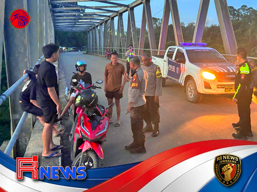 Polisi Melawi Sigap Bubarkan Balapan Liar di Jembatan Melawi
