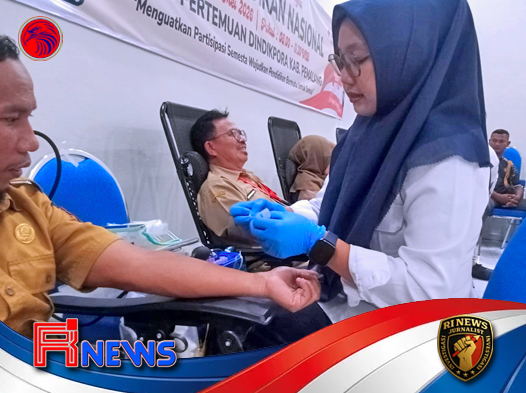 Puluhan Pegawai Dindikpora Pemalang Berbondong-bondong Donor Darah di Hari Pendidikan Nasional